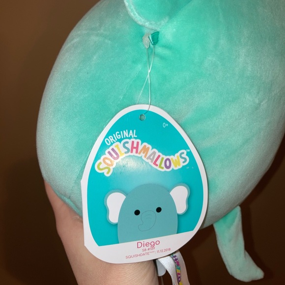 NWT 8” Diego the Blue Elephant Squishmallow - Picture 3 of 5